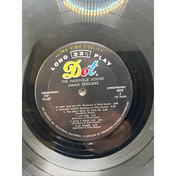 Jimmie Rodgers - The Nashville Sound (LP, Album) VG+ Inner Advertising Sleeve! - Picture 5 of 7